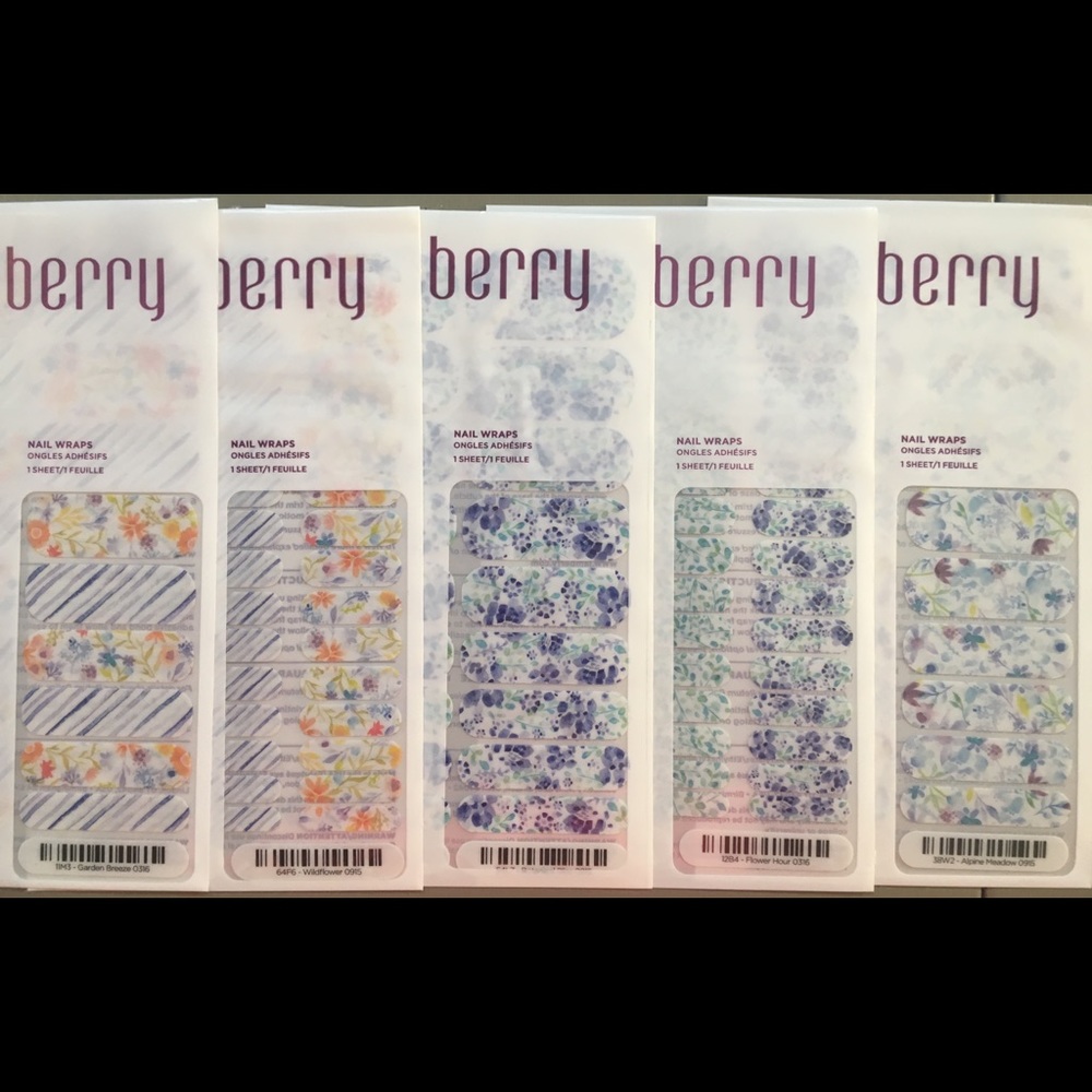 Jamberry nail wraps -Flower Designs (full sheets)